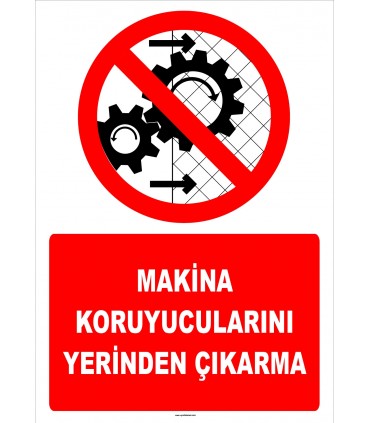 ZY2580 - Makina Koruyucularını Yerinden Çıkarma