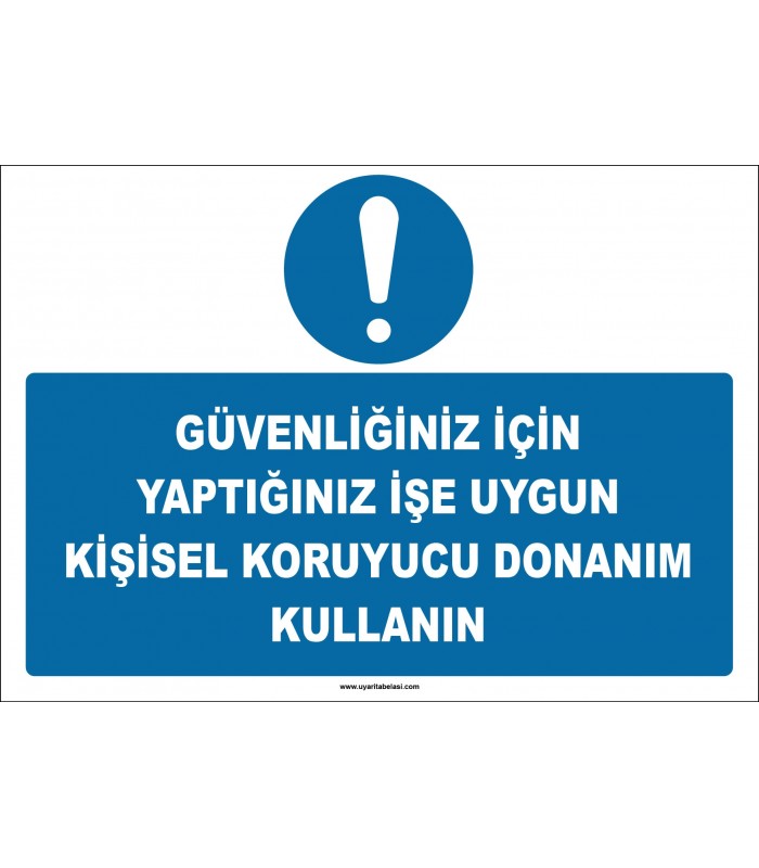 ZY2583 - Güvenliğiniz İçin Yaptığınız İşe Uygun Kişisel Koruyucu Donanım Kullanın