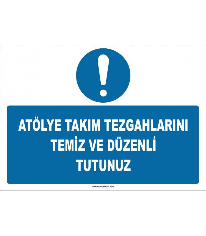 ZY2586 - Atölye Takım Tezgahlarını Temiz ve Düzenli Tutunuz