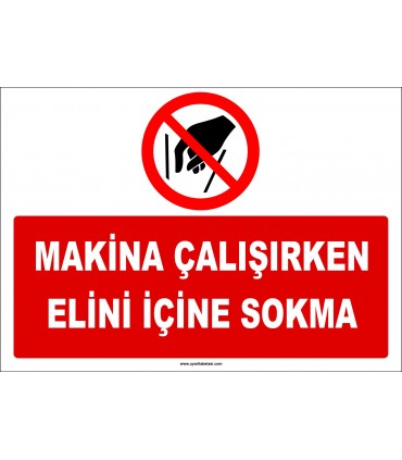 ZY2592 - Makina çalışırken elini içine sokma