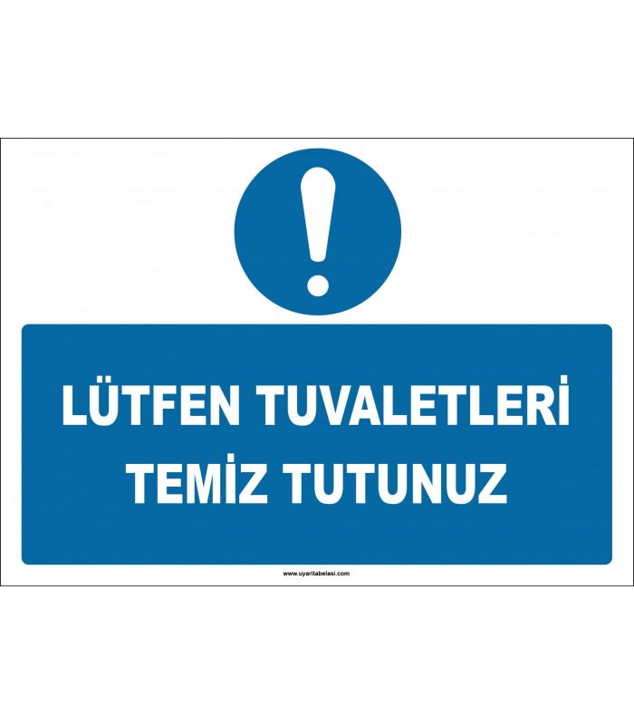 ZY2598 - Lütfen Tuvaletleri Temiz Tutunuz