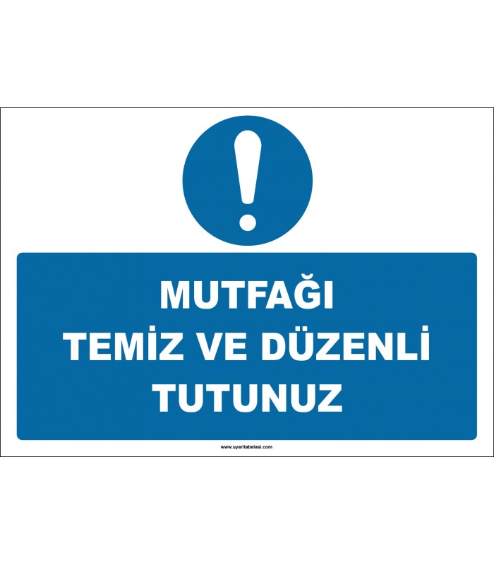 ZY2600 - Mutfağı Temiz ve Düzenli Tutunuz