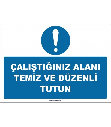 ZY2602 - Çalıştığınız Alanı Temiz ve Düzenli Tutun