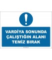 ZY2604 - Vardiya Sonunda Çalıştığın Alanı Temiz Bırak
