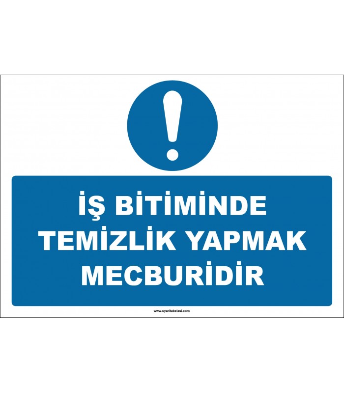 ZY2605 - İş Bitiminde Temizlik Yapmak Mecburidir