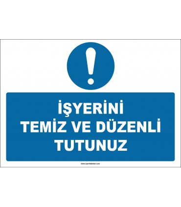 ZY2610 - İşyerini Temiz ve Düzenli Tutunuz