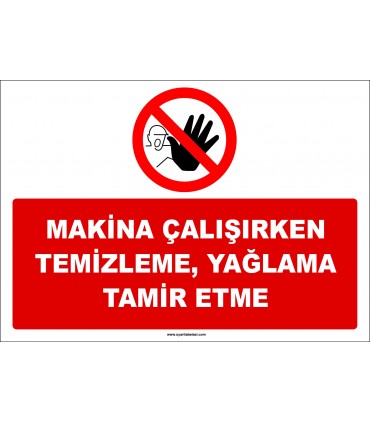 ZY2632 - Makina çalışırken temizleme, yağlama, tamir etme