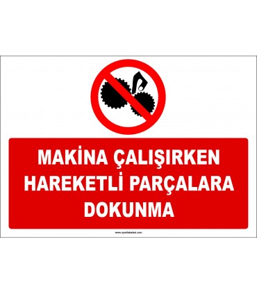 ZY2655 - Makina çalışırken hareketli parçalara dokunma