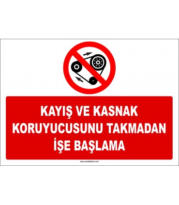 ZY2692 - Kayış ve Kasnak Koruyucusunu Takmadan İşe Başlama