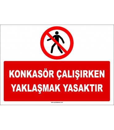 ZY2714 - Konkasör Çalışırken Yaklaşmak Yasaktır