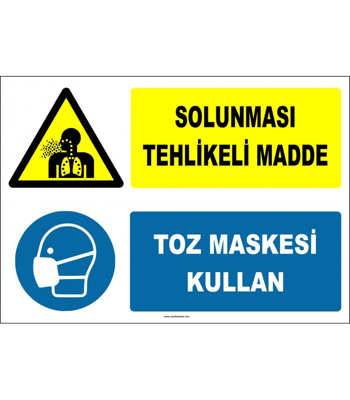 ZY2774 - Solunması Tehlikeli Madde, Toz Maskesi Kullan