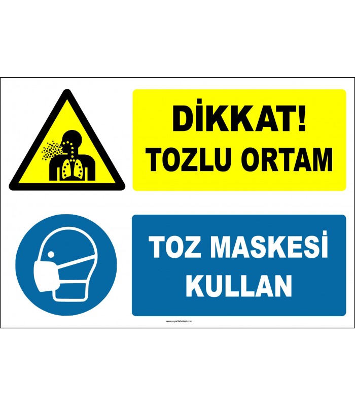 ZY2768 - Dikkat! Tozlu Ortam, Toz Maskesi Kullan