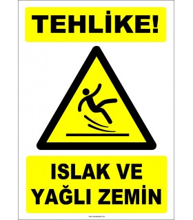 ZY2802 - Tehlike! Islak ve Yağlı Zemin