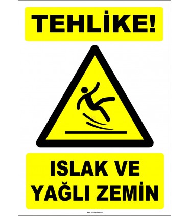 ZY2802 - Tehlike! Islak ve Yağlı Zemin
