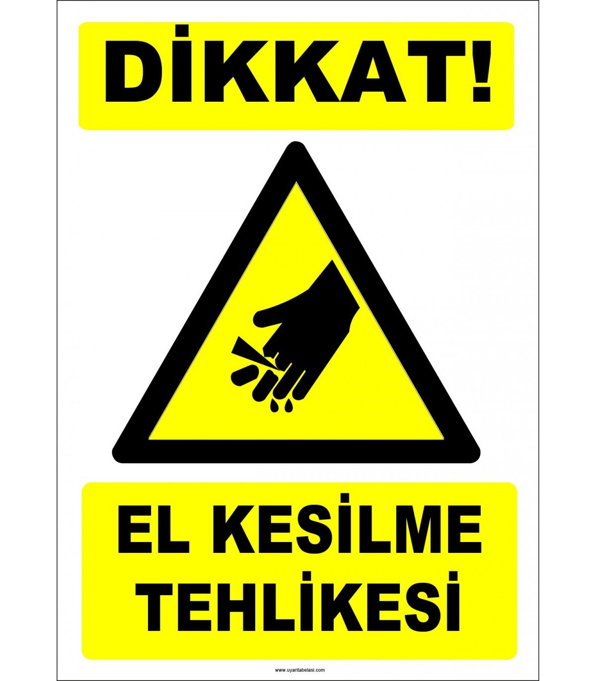 hadel　購入禁止 Dikkat! El Kesilme Tehlikesi levhası/tabelası/etiketi