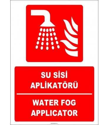 ZY1972 - ISO 7010 Türkçe İngilizce Su Sisi Aplikatörü, Water Fog Applicator