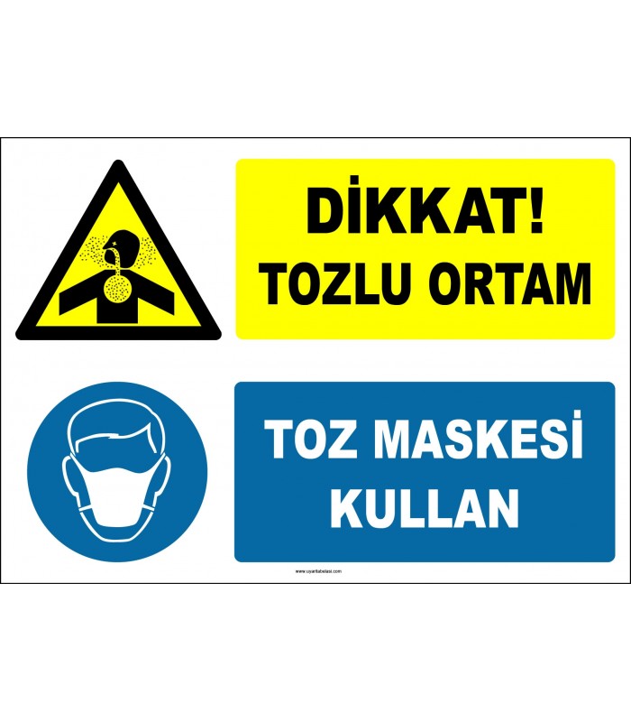 ZY2816 - Dikkat! Tozlu Ortam, Toz Maskesi Kullan