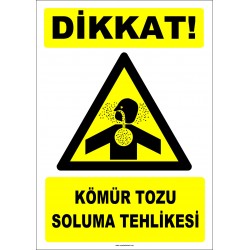 ZY2859 - Dikkat! Kömür Tozu Soluma Tehlikesi
