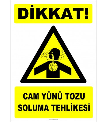 ZY2872 - Dikkat! Cam Yünü Tozu Soluma Tehlikesi