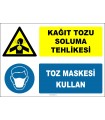 ZY2874 - Kağıt Tozu Soluma Tehlikesi, Toz Maskesi Kullan