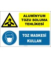 ZY2884 - Aluminyum Tozu Soluma Tehlikesi, Toz Maskesi Kullan