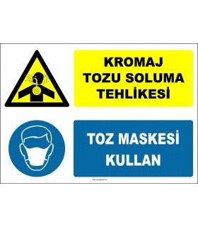 ZY2886 - Kromaj Tozu Soluma Tehlikesi, Toz Maskesi Kullan