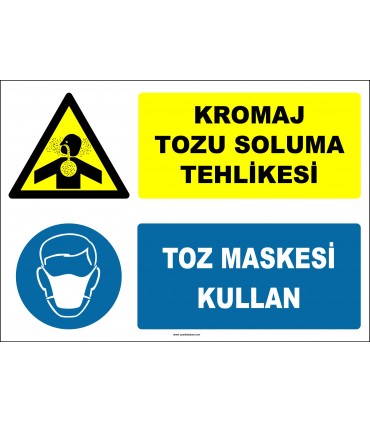 ZY2886 - Kromaj Tozu Soluma Tehlikesi, Toz Maskesi Kullan