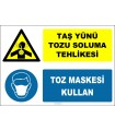 ZY2909 - Taş Yünü Tozu Soluma Tehlikesi, Toz Maskesi Kullan