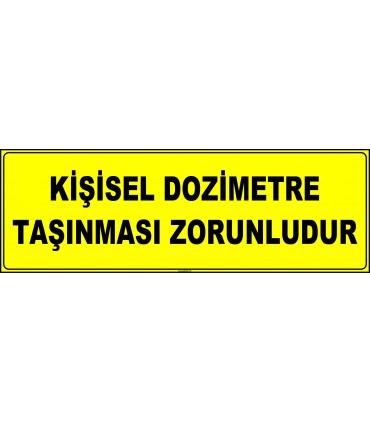 ZY2916 - Kişisel Dozimetre Taşınması Zorunludur