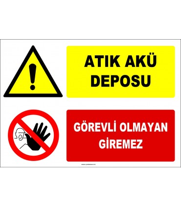 ZY2943 - Atık Akü Deposu, Görevli Olmayan Giremez