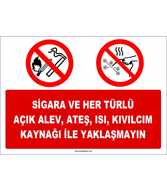 ZY2967 - Sigara ve Her Türlü Açık Alev, Ateş, Isı, Kıvılcım Kaynağı İle Yaklaşmayın