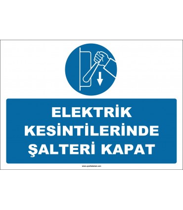 ZY2993 - Elektrik Kesintilerinde Şalteri Kapat