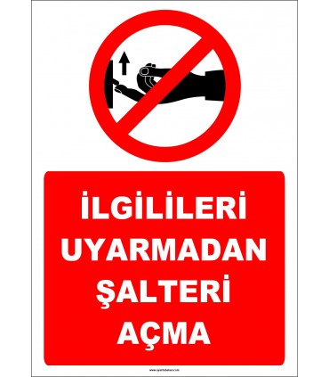 ZY3000 - İlgilileri Uyarmadan Şalteri Açma