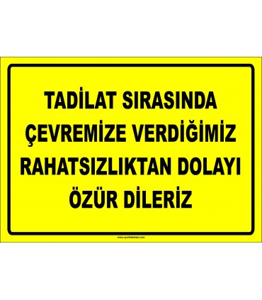 ZY3007 - Tadilat Sırasında Çevremize Verdiğimiz Rahatsızlıktan Dolayı Özür Dileriz