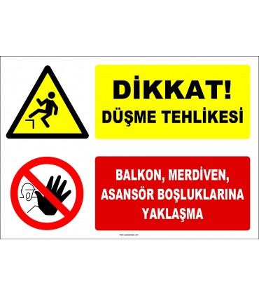 ZY3073 - Düşme Tehlikesi, Balkon, Merdiven, Asansör Boşluklarına Yaklaşma