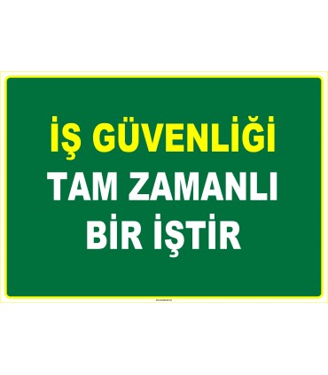 EF1002 - İş güvenliği tam zamanlı bir iştir