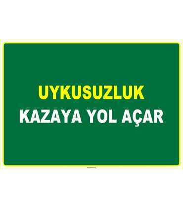 EF1019 - Uykusuzluk Kazaya Yol Açar