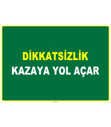 EF1024 - Dikkatsizlik Kazaya Yol Açar