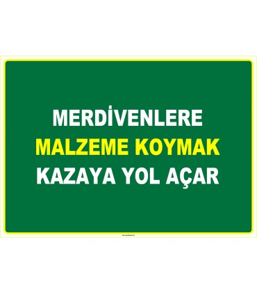 EF1036 - Merdivenlere Malzeme Koymak Kazaya Yol Açar