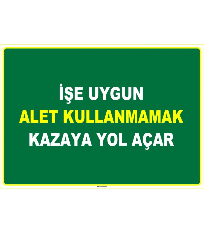EF1038 - İşe Uygun Alet Kullanmamak Kazaya Yol Açar