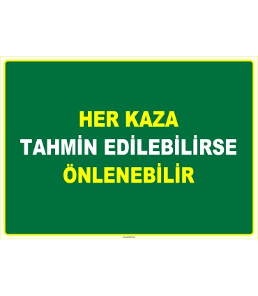 EF1050 - Her Kaza Tahmin Edilebilirse Önlenebilir