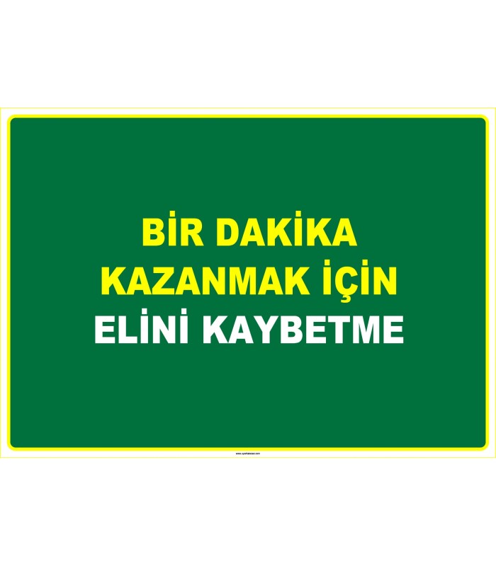 EF1067 - Bir Dakika Kazanmak İçin Elini Kaybetme