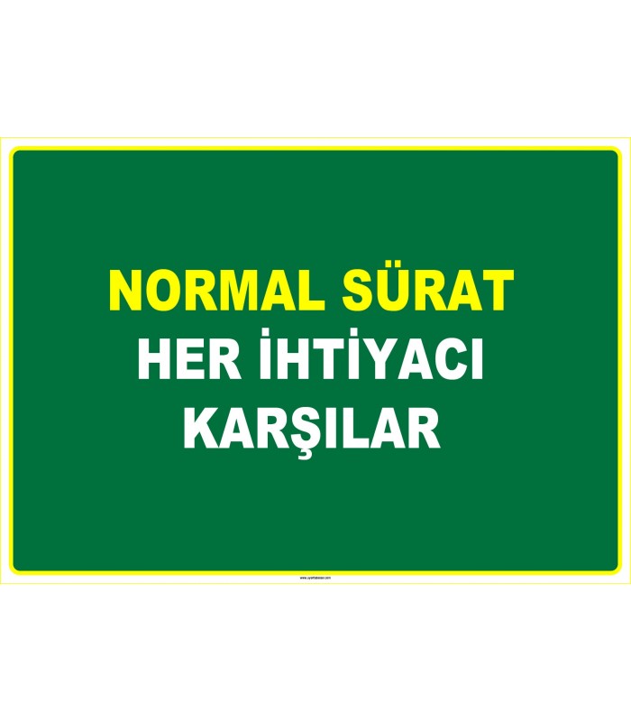 EF1071 - Normal Sürat, Her İhtiyacı Karşılar