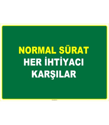 EF1071 - Normal Sürat, Her İhtiyacı Karşılar
