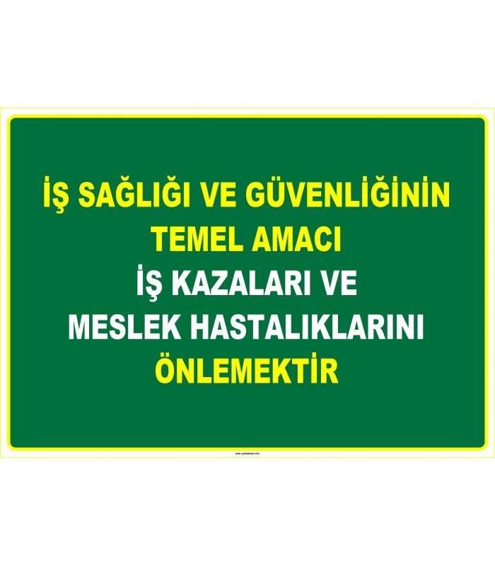 EF1075 - İş Sağlığı ve Güvenliğinin Temel Amacı, İş Kazaları ve Meslek Hastalıklarını Önlemektir