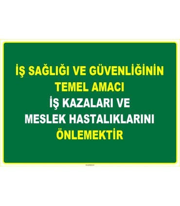 EF1075 - İş Sağlığı ve Güvenliğinin Temel Amacı, İş Kazaları ve Meslek Hastalıklarını Önlemektir