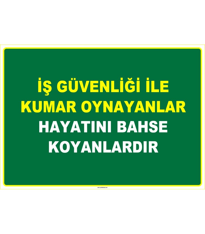 EF1083 - İş Güvenliği İle Kumar Oynayanlar, Hayatını Bahse Koyanlardır