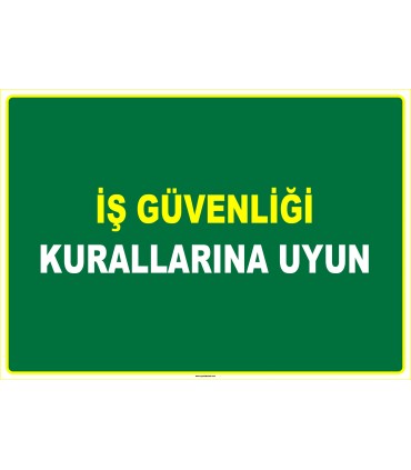 EF1086 - İş Güvenliği Kurallarına Uyun