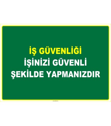 EF1095 - İş Güvenliği, İşinizi Güvenli Şekilde Yapmanızdır