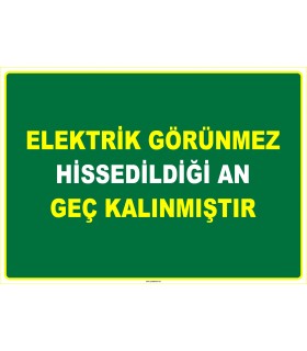 EF1101 - Elektrik Görünmez, Hissedildiği An Geç Kalınmıştır